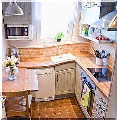 decorate a small kitchen with lighting