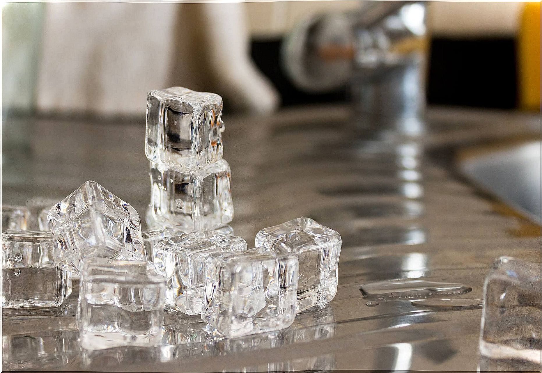 Quick cooking ice cubes.