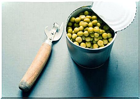 Canned peas. 