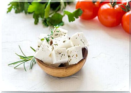 From feta. 