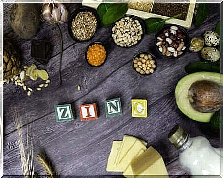 Foods containing zinc.